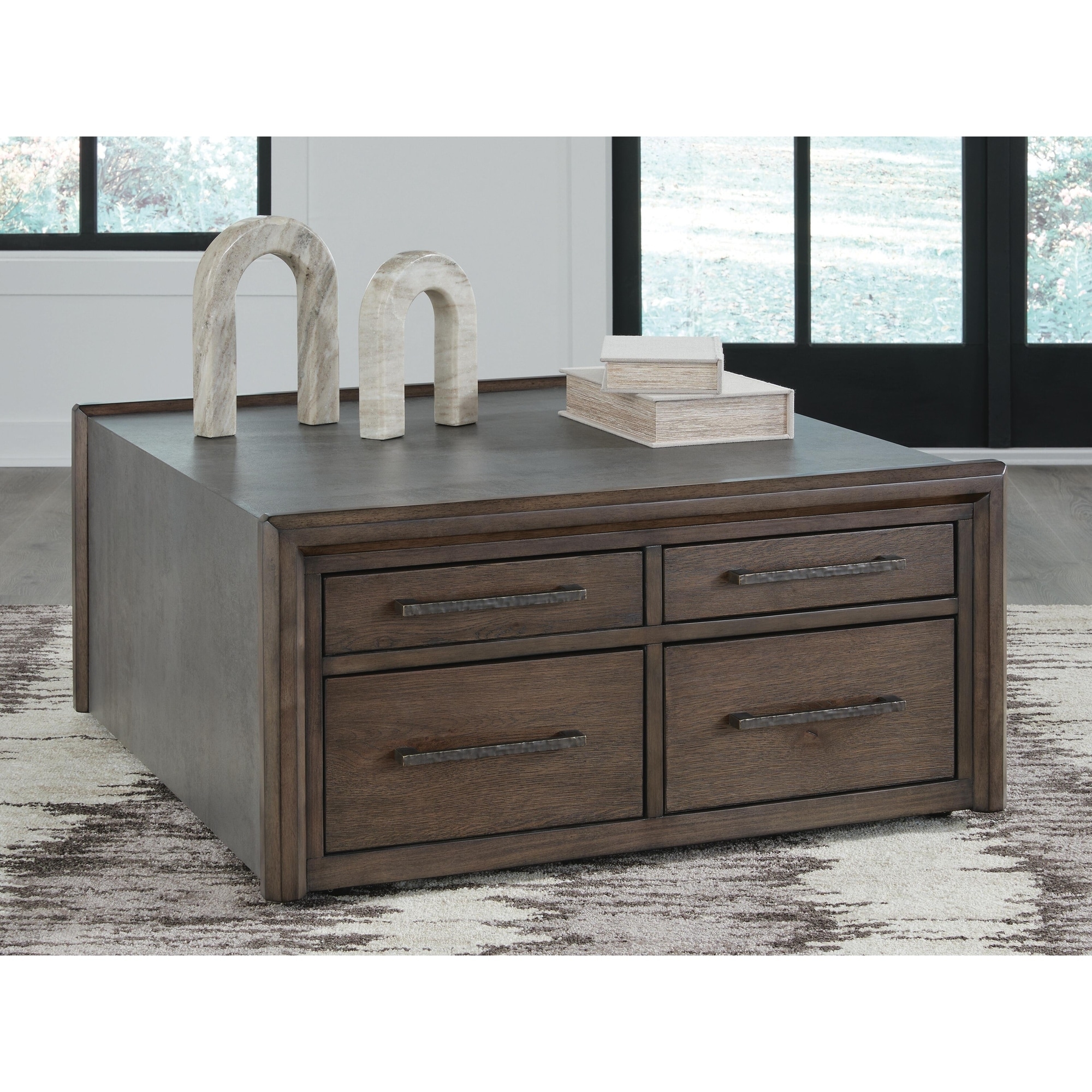Signature Design by Ashley Kallenny Brown/Gray Coffee Table - 40"W x 40"D x 19"H