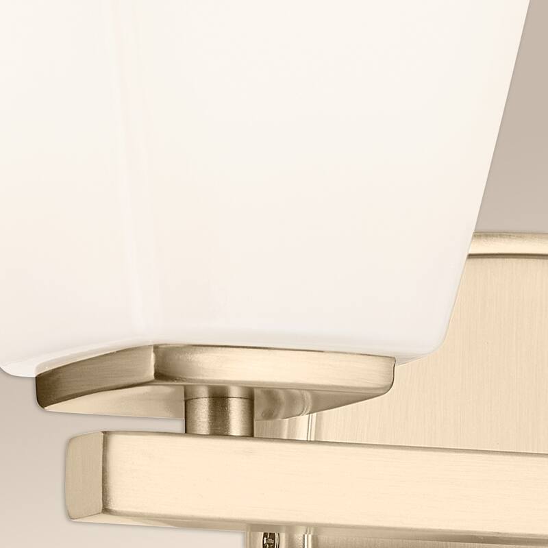 Kichler Lighting Marant 14.25" 2-Light Vanity Light with Opal Glass in Champagne Bronze