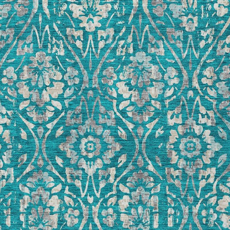 HomeRoots Floral Transitional Rectangle Outdoor Rug