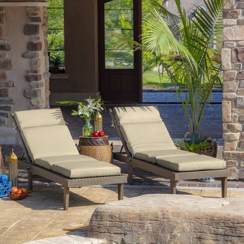 Arden Selections Leala Texture Outdoor Chaise Lounge Cushion