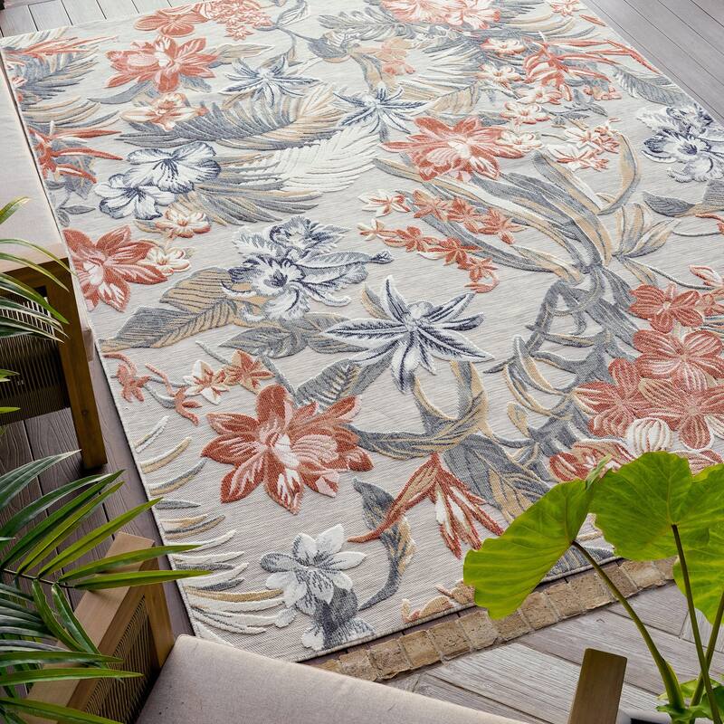 Tropicana Tropical Floral Indoor/Outdoor Area Rug