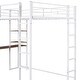 preview thumbnail 8 of 37, Metal Loft Bed With 2 Shelves And One Desk
