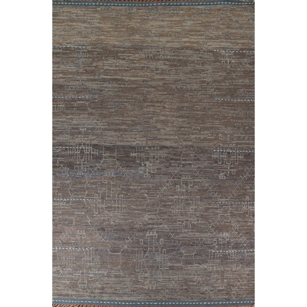 Abstract Moroccan Modern Area Rug Handmade Wool Carpet - 8'9"x 13'0"