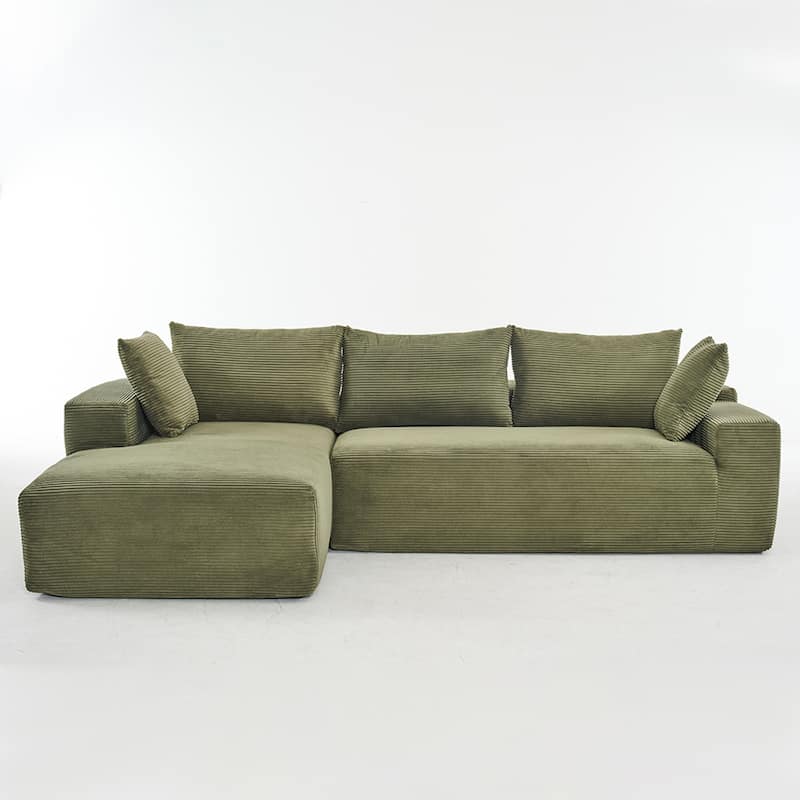 108x68" Extra-Deep Modular Sofa, Cloud Sofa for 4, No Assembly Needed