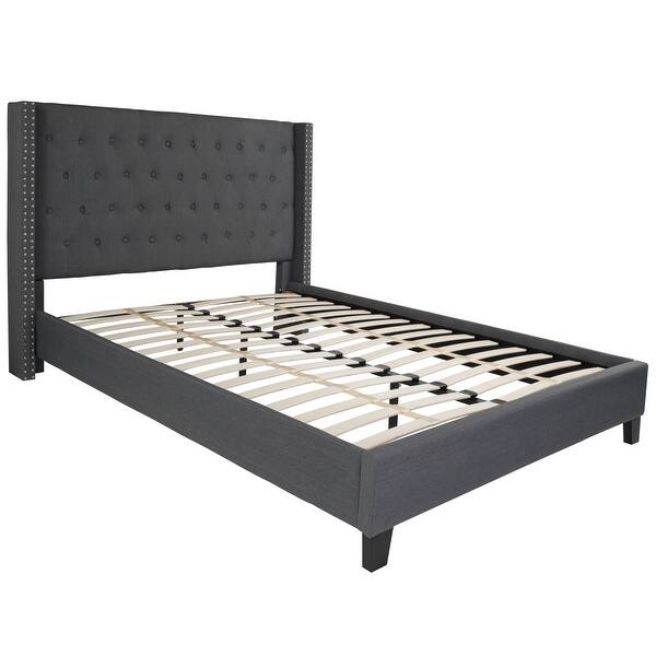 Riverdale Tufted Upholstered Platform Bed Overstock 22537744