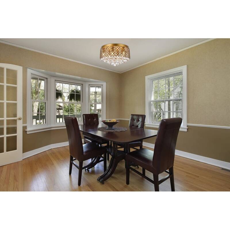 Elegant Lighting Tully 6 Light 18" Wide Flush Mount Drum Ceiling