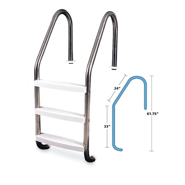 61.75" Stainless Steel Ladder - N/A