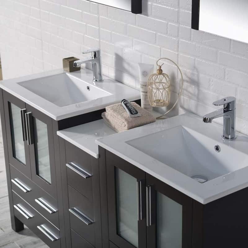 Blossom Sydney 60" Solid Wood Bathroom Vanity Double Sink with Cabinet