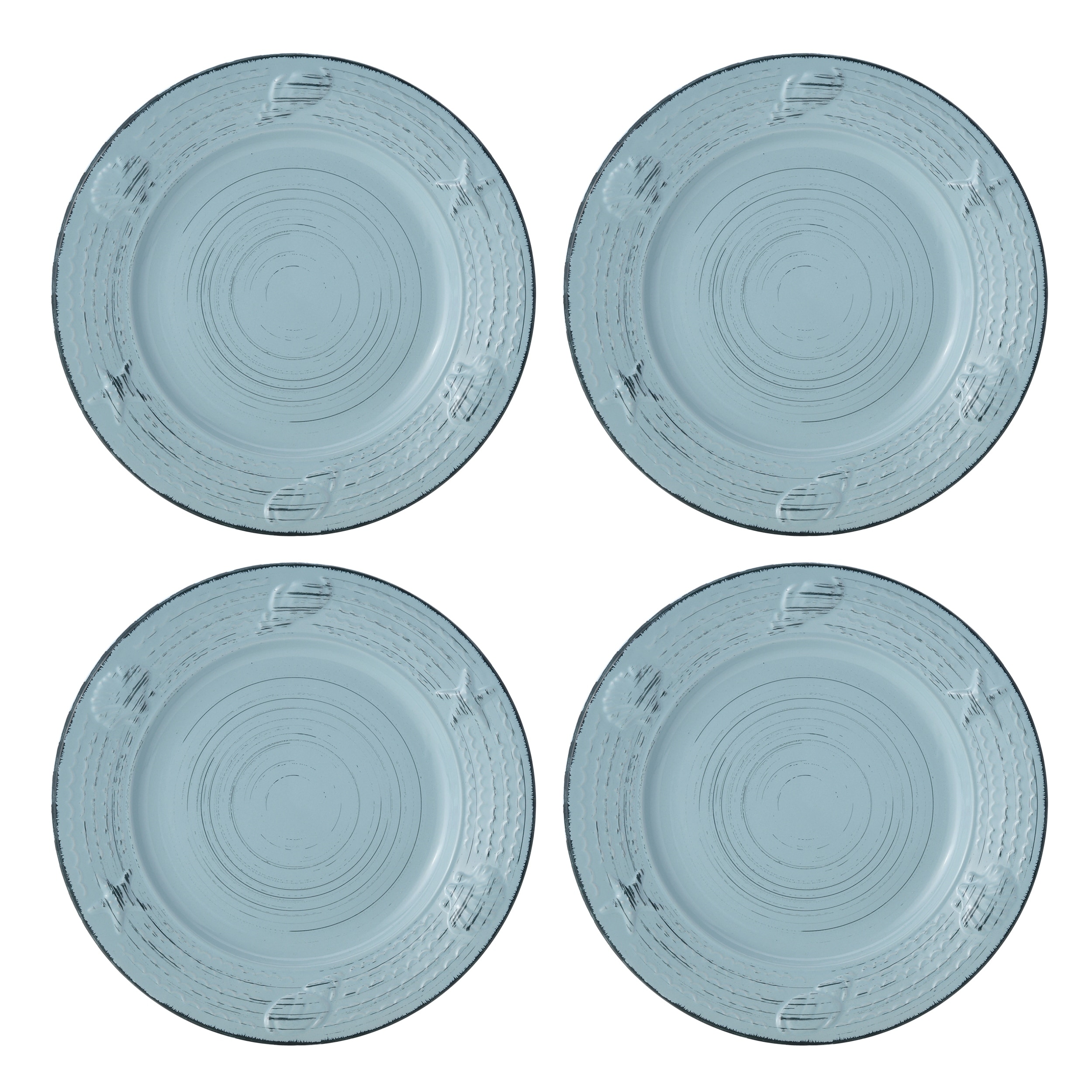Pfaltzgraff Trellis Teal Coastal 16-Piece Dinnerware Set, Service