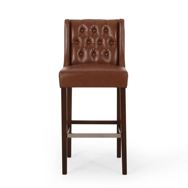 Fabric High Bar Stool, Tufted Back Bar Chair, Kitchen Island Dining Chair, Front Desk Reception Chair, Bistro Counter Chair