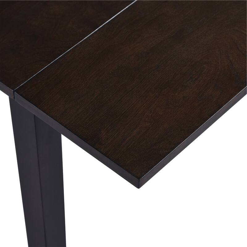 Extendable Dining Table, Folding Kitchen Table with Rubberwood Legs, Space-Saving Dinner Table(Only Table)