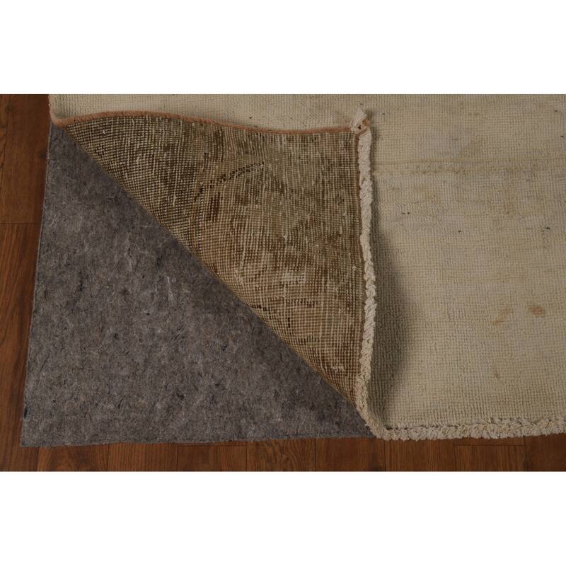 Distressed Tabriz Persian Vintage Area Rug Hand-Knotted Wool Carpet - 8'9" x 11'4"