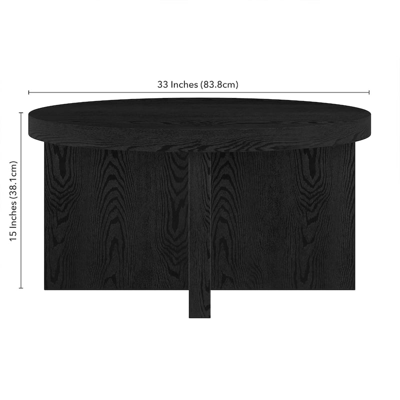 Elna 33" Wide Round Coffee Table - 33" Wide