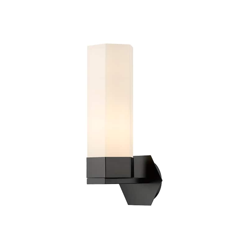 Innovations Lighting 427-1W-17-5 Claverack Sconce Claverack 17" Tall - Matte Black / Matte White