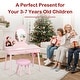 preview thumbnail 6 of 16, Gymax Kids Vanity Makeup Table & Chair Set Make Up Stool Play Set for