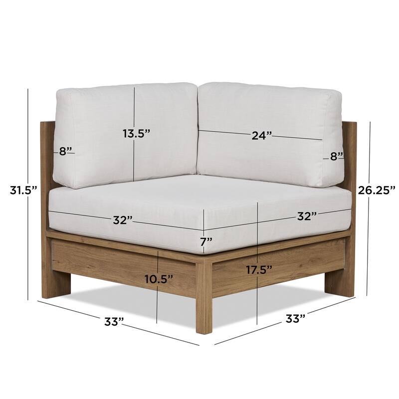 Stratton Corner Outdoor Chair With Sunbrella® Cushions