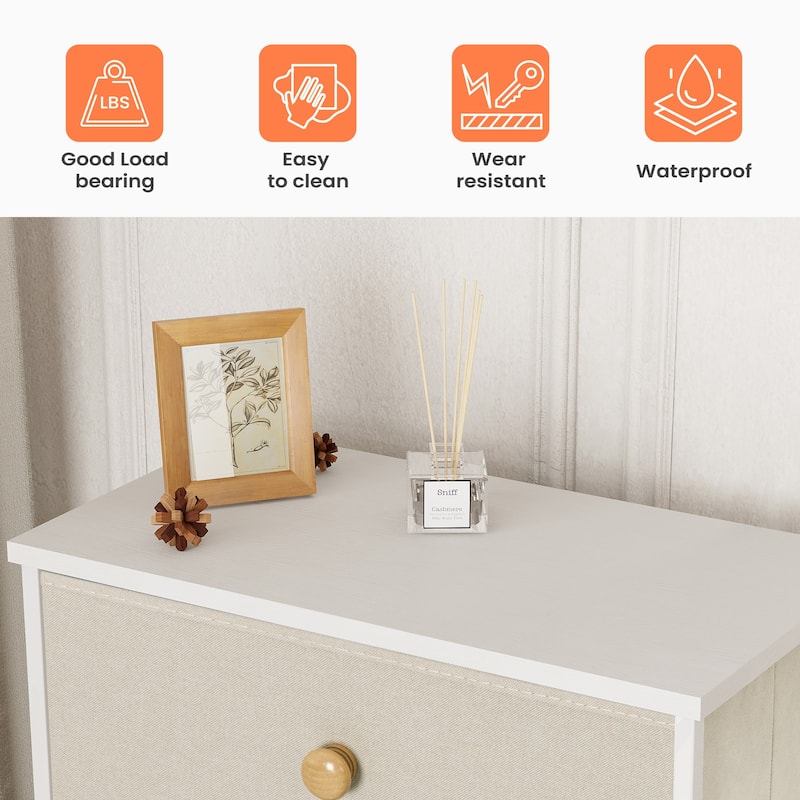 7 Drawers Chest Furniture Storage Tower Organizer Unit for Bedroom
