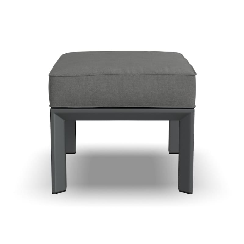 Grayton Gray Aluminum Ottoman - 26" x 18" x 21"