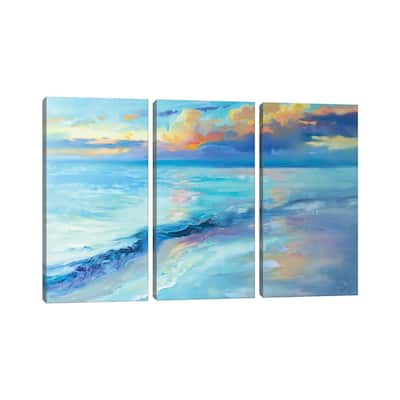 iCanvas "Evening Sky Over The Sea" by Katharina Valeeva 3-Piece Canvas Wall Art Set