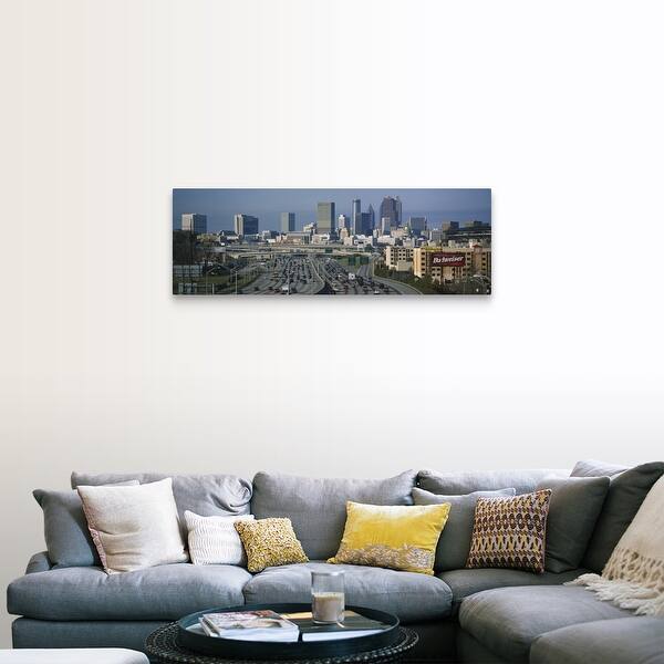 Shop High Angle View Of Traffic On A Highway Atlanta Georgia Canvas Wall Art Overstock 16882724 48 X 16