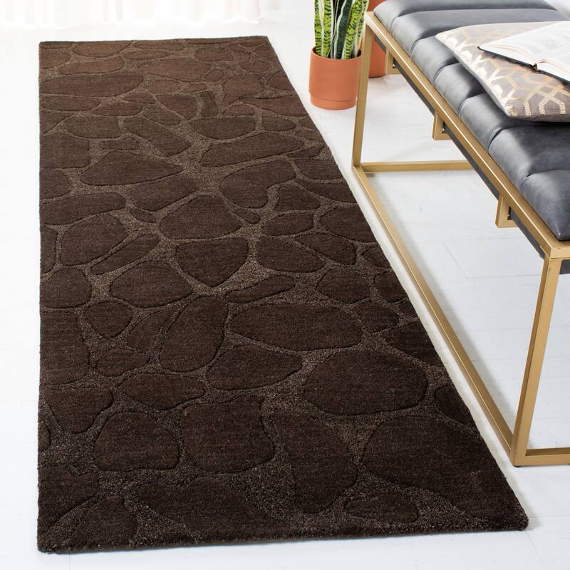 SAFAVIEH Handmade Soho Jessi N.Z. Wool Rug - 2'6" x 8' Runner - Brown