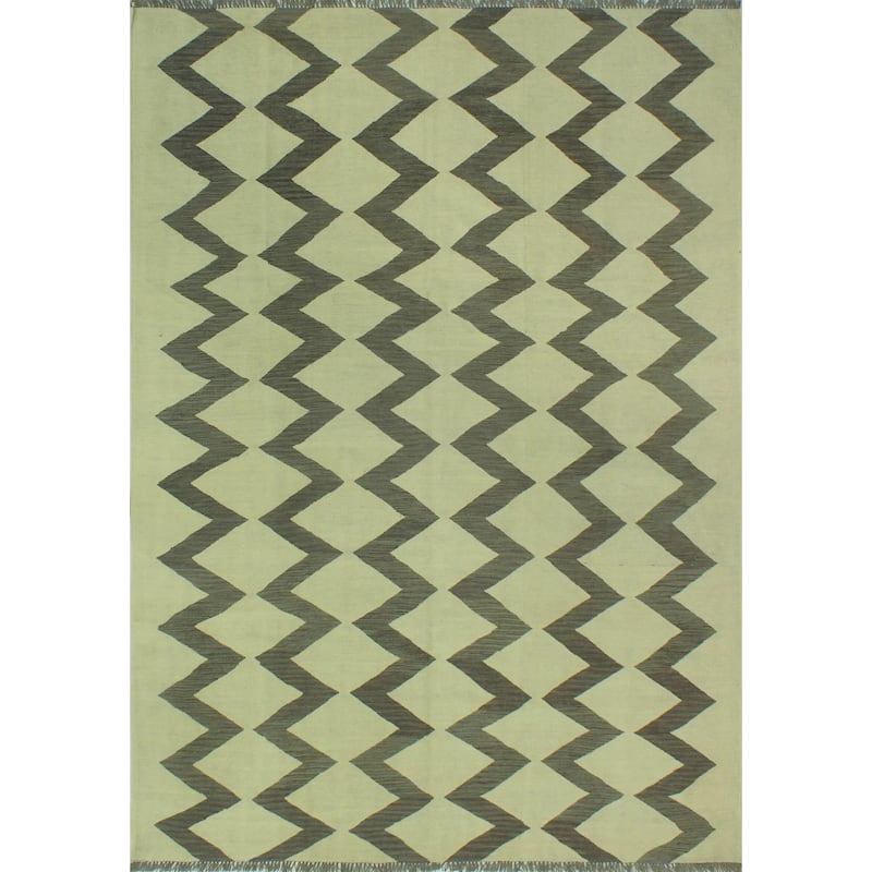 Winchester Flatweave Colleen Beige/Brown Rug - 6'10" x 9'9"