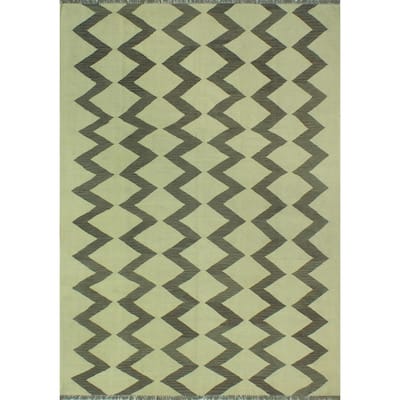 Winchester Flatweave Colleen Beige/Brown Rug - 6'10" x 9'9"