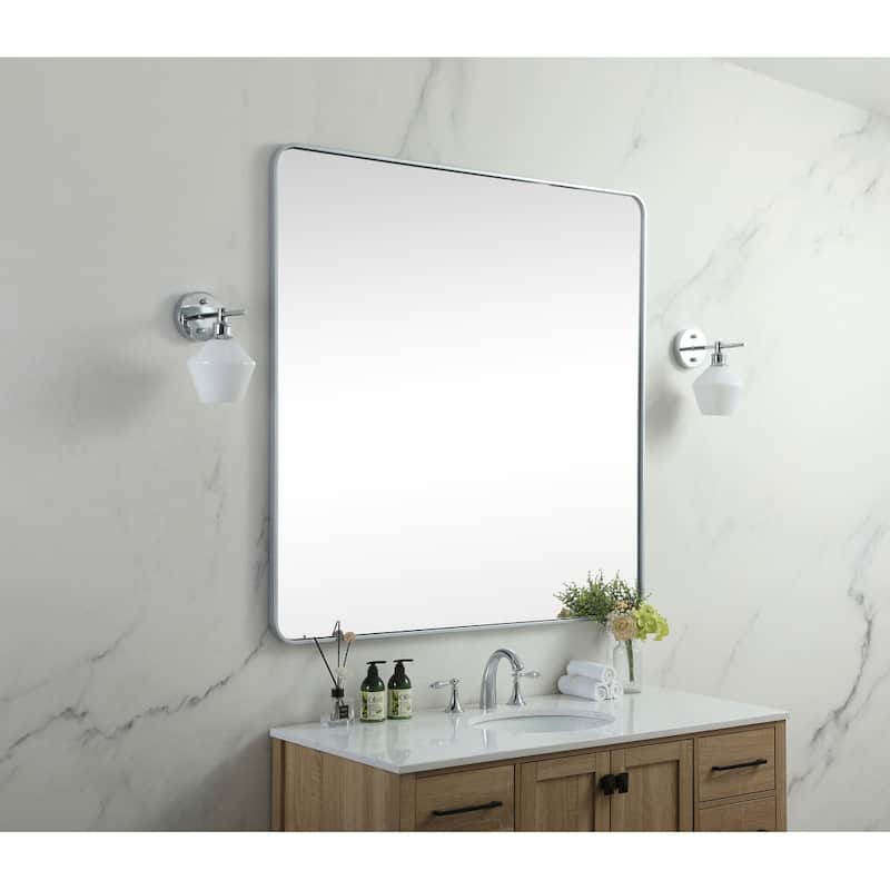 Indigo Home Soft corner metal square mirror 48x48 inch