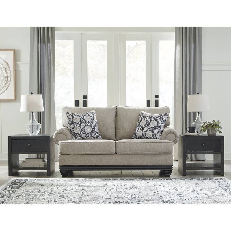 Signature Design by Ashley Elbiani Gray/Black 2-Piece Upholstery Package - 99" W x 40" D x 41" H