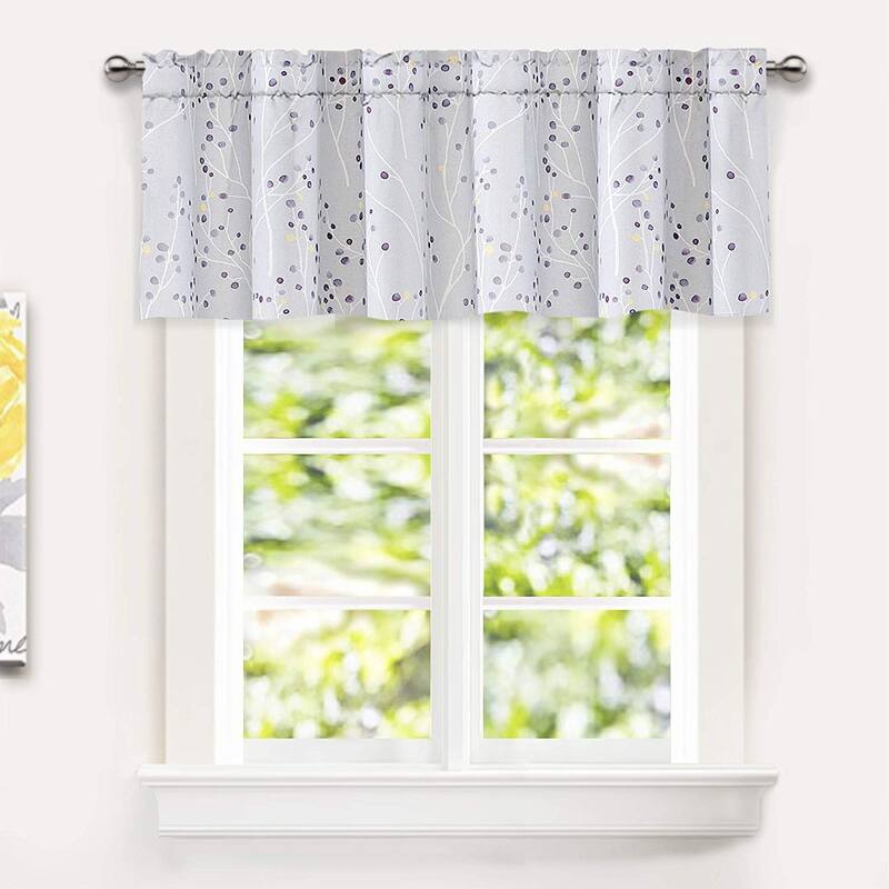 DriftAway Harper Ink Floral Pattern Window Valance