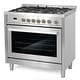 preview thumbnail 5 of 12, Cosmo 36 in. 3.8 cu. ft. Single Oven Gas Range with 5 Burner Cooktop and Heavy Duty Cast Iron Grates in Stainless Steel