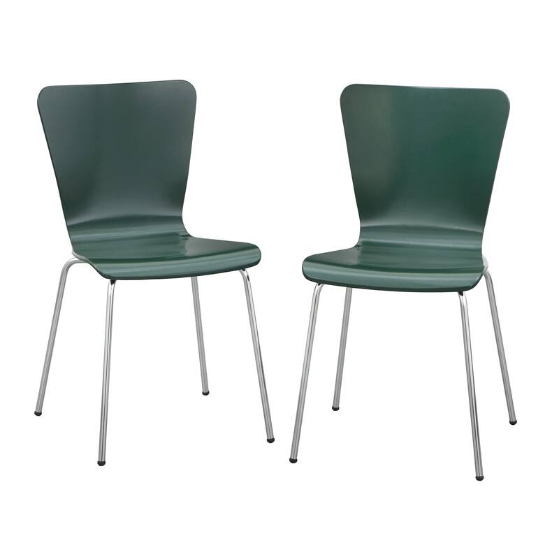 Simple Living Erie Chairs (Set of 2) - Dark Hunter Green