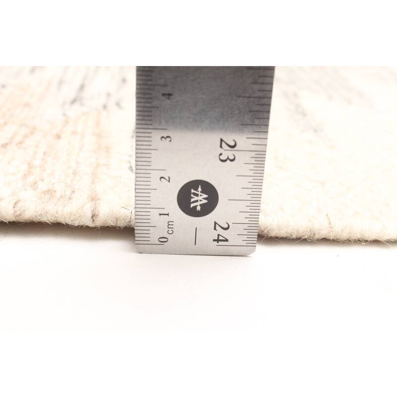 ECARPETGALLERY Flat-Weave Ankara FW Cream Wool Kilim - 5'1 x 8'0