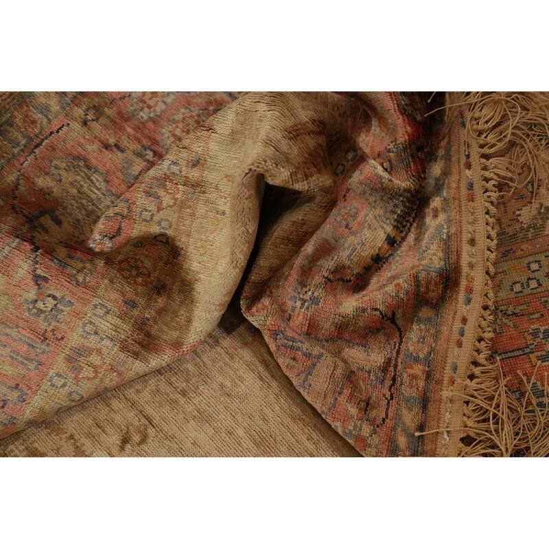 Hand Knotted Traditional Silk Yellow Animal Pictorial Area Rug - 5' 10'' X 4' 0''