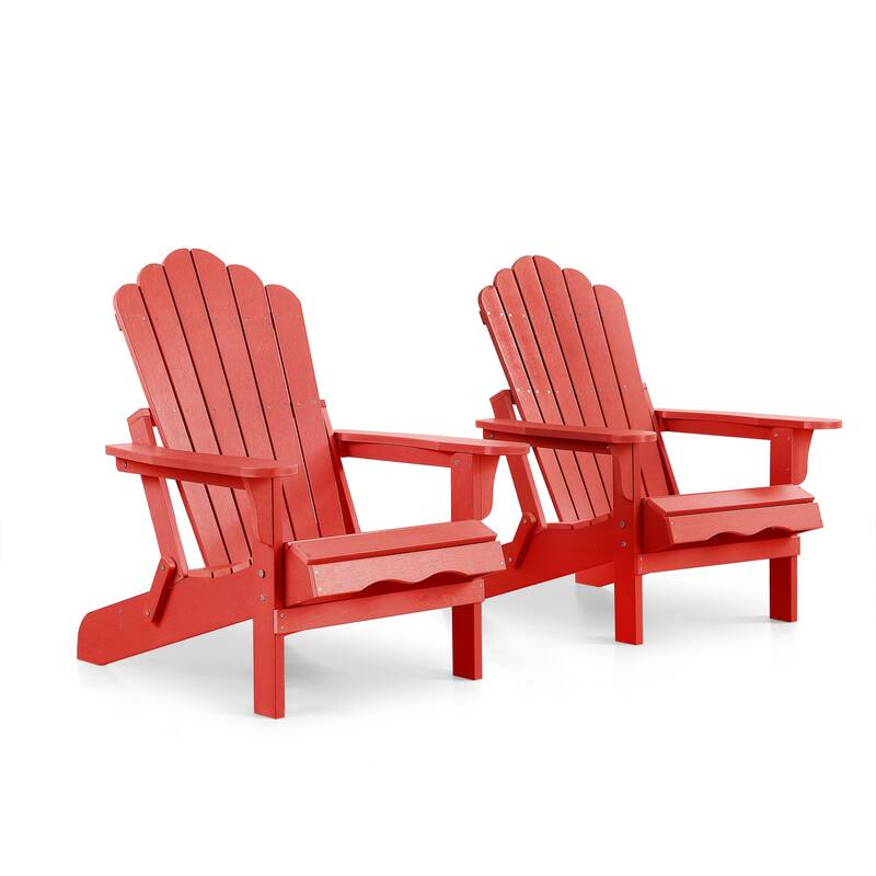 Haven Poly Resin Plastic Folding Adirondack Chair (Set of 2)
