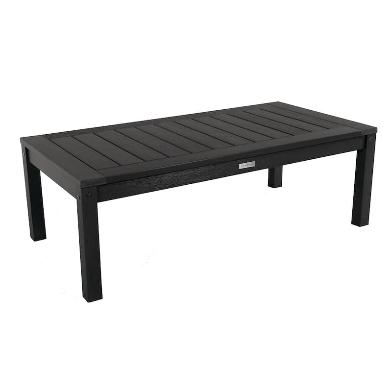 HIGHWOOD Eco-Friendly Adirondack Rectangular Coffee Table - Black