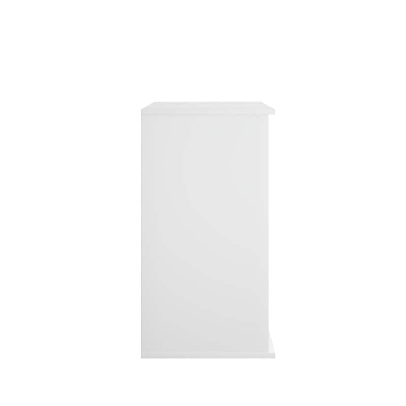 Anmytek White Storage Cabinet Double Door,Coffee Bar Cabinet with Adjustable Shelves