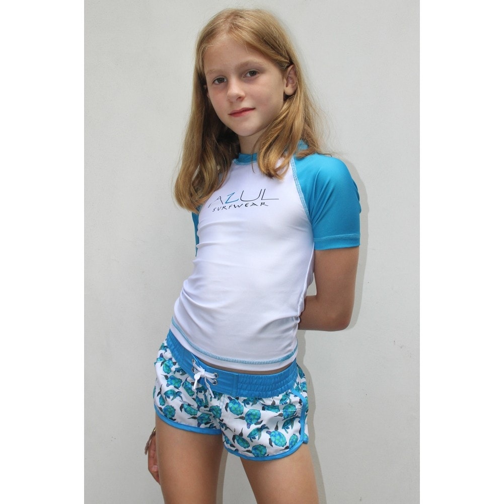 white swim shorts ladies