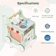 preview thumbnail 4 of 5, 6 in 1 Wooden Baby Walker w/Shape Sorter & Develop Motor Skills