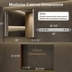 preview thumbnail 34 of 32, Rail Aluminum Recessed/Surface Mount Bathroom Medicine Cabinet with Mirror, Adjustable Brightness, Defogging & USB Port