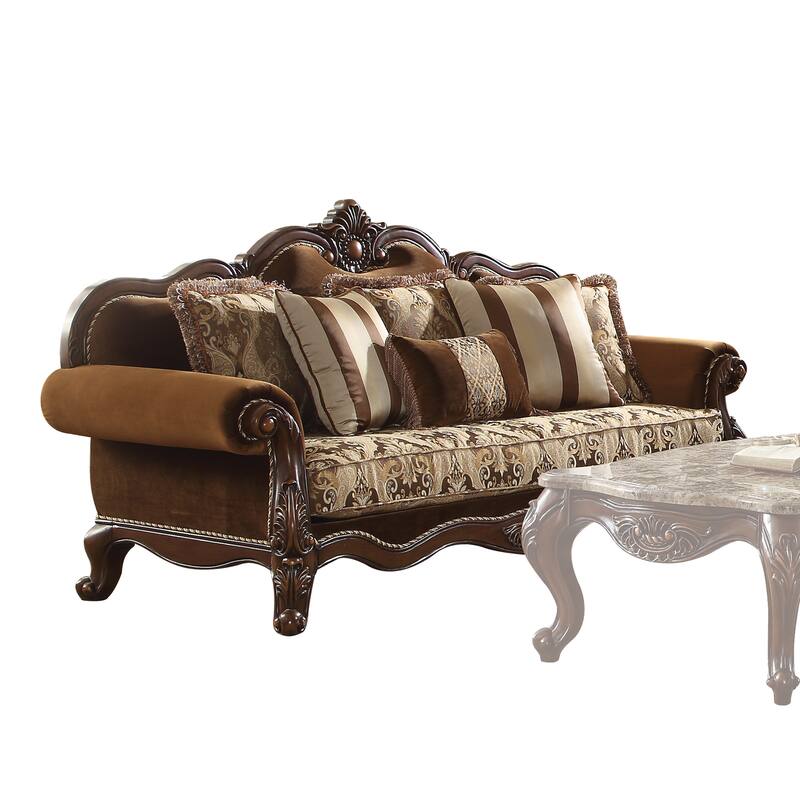 Kipling Cherry Oak Sofa with 6 Pillows