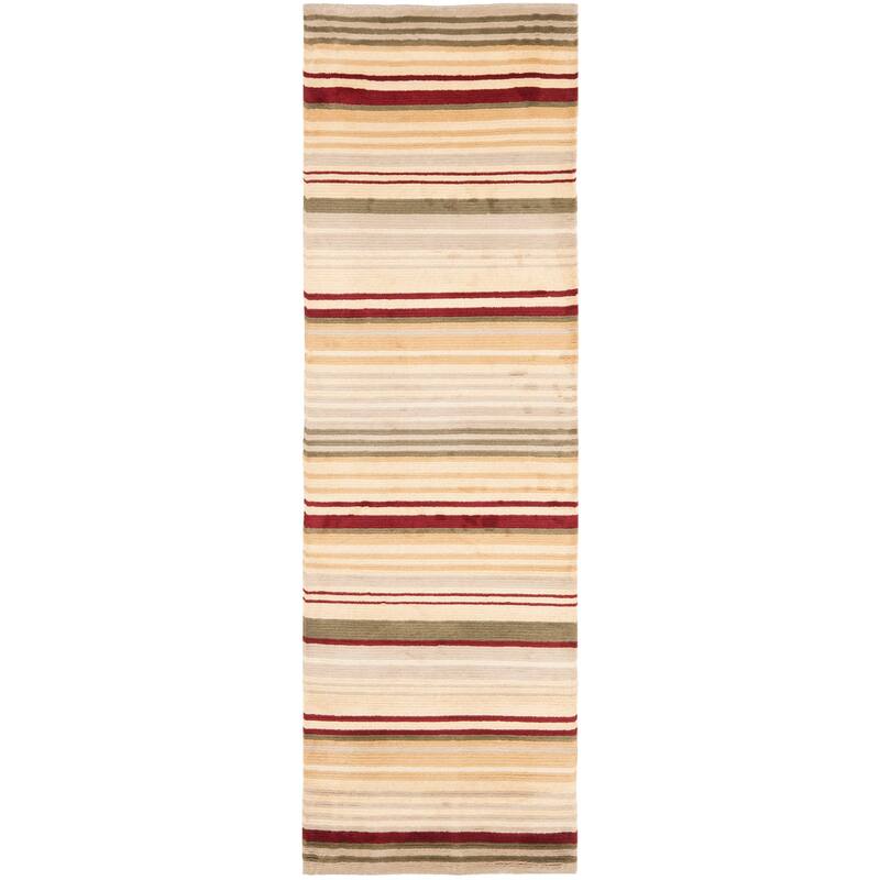 SAFAVIEH Hand-knotted Lexington Leonne Wool Rug - 2' 6" x 8' - Beige - Runner