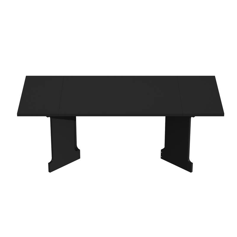Rectangular Dining Table, Full Wood Grain Finish, Spacious Kitchen Table Working Desk
