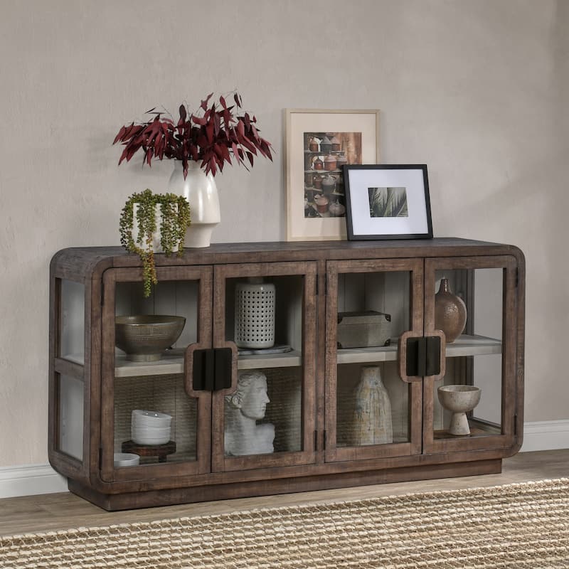 Ollie Four-Door Sideboard by Kosas Home - Brown