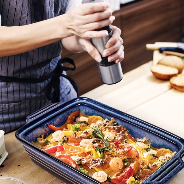 9x13 Ceramic Baking Dish With Lid – Oven Safe Casserole Dish For Lasagna, Roasts, & More