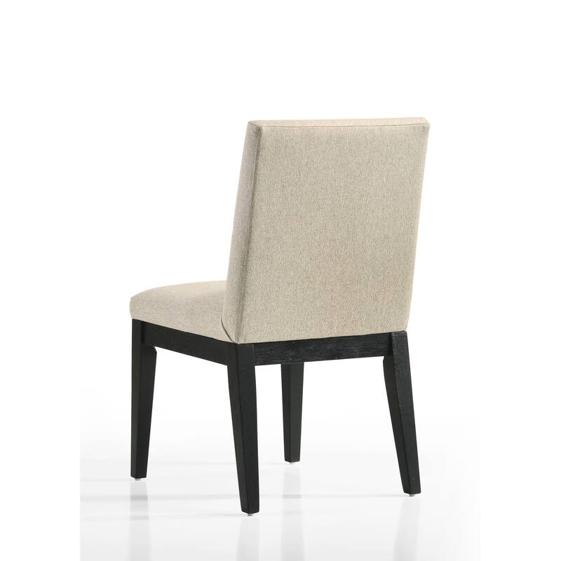 Set of 2 Beige Contemporary Fabric 19" Dining Chair