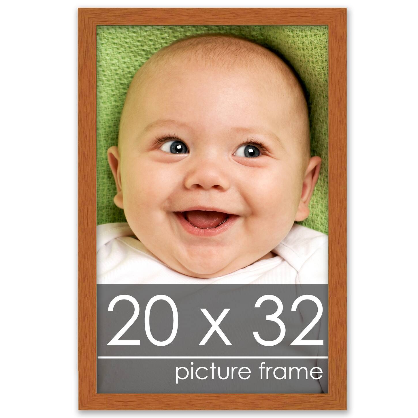 20x32 Traditional Honey Pecan Complete Wood Picture Frame with UV