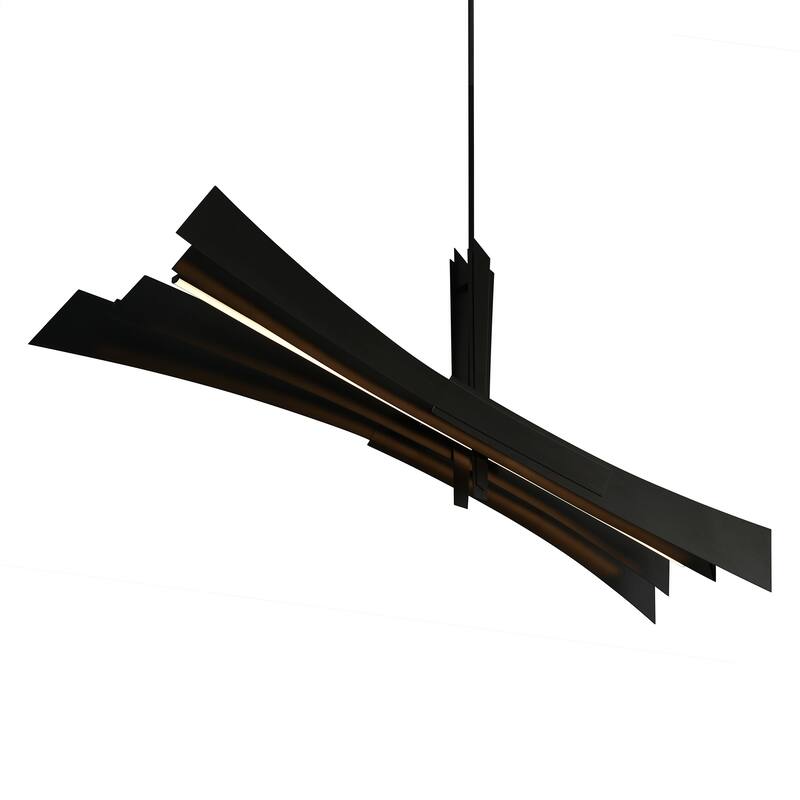 Solara Integrated LED 72in Black Chandelier