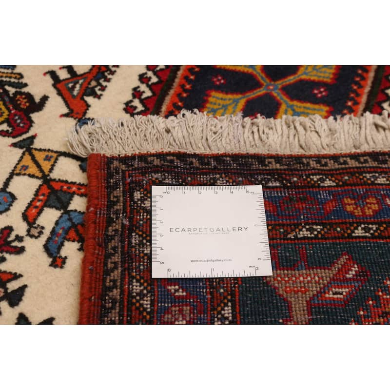 ECARPETGALLERY Hand-knotted Kayseri Cream Wool Rug - 2'8 x 6'4