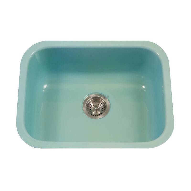 Houzer Porcela 22-3/4" Single Basin Undermount Porcelain Enameled - Mint